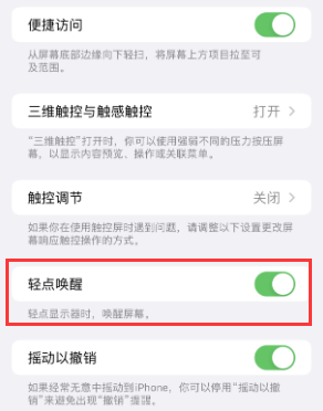 濠江苹果授权维修站分享iPhone轻点无法唤醒怎么办 