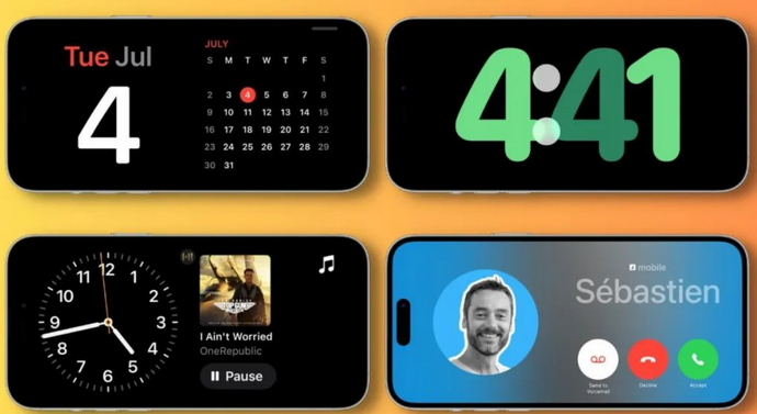 濠江苹果手机维修分享iOS17横屏充电待机显示有什么好处 