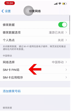 濠江苹果14维修网分享如何给iPhone14的SIM卡设置密码 