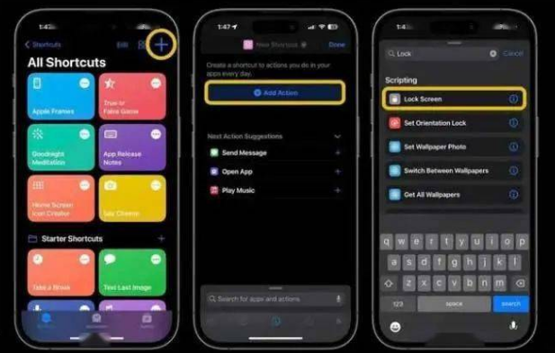 濠江苹果14锁屏维修店分享iPhone14升级iOS16.4后如何创建锁屏快捷方式 