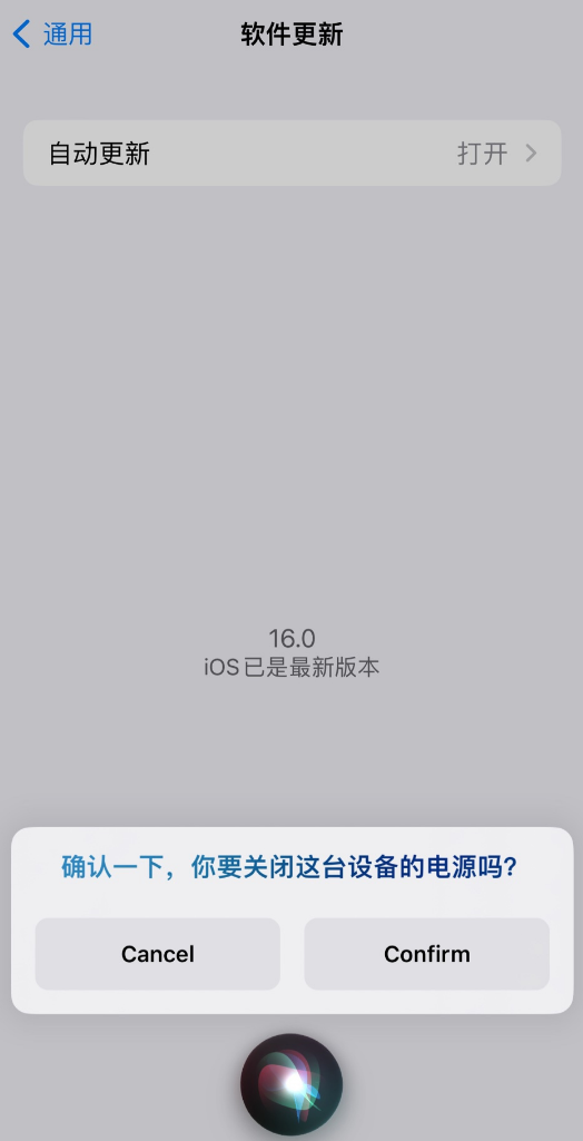 濠江苹果手机维修分享iOS 16 新功能：呼叫 Siri 即可让 iPhone 关机 