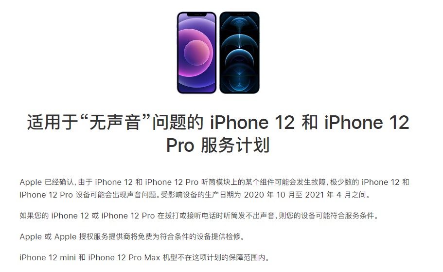 濠江苹果手机维修分享iPhone 12/Pro 拨打或接听电话时无声音怎么办 